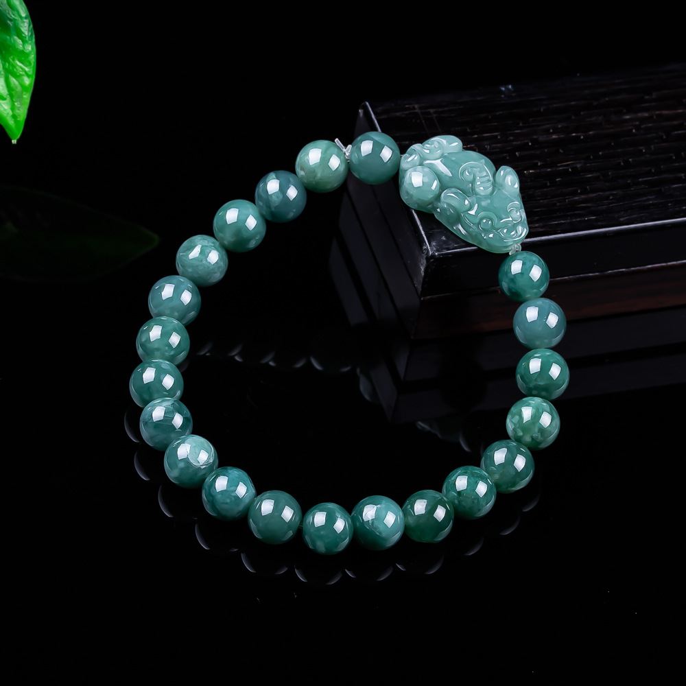 Jewelry & Watches Spółka Z Ograniczoną Odpowiedzialnością Sp Z Oo - Pulsera Pixiu de jadeíta birmana natural,