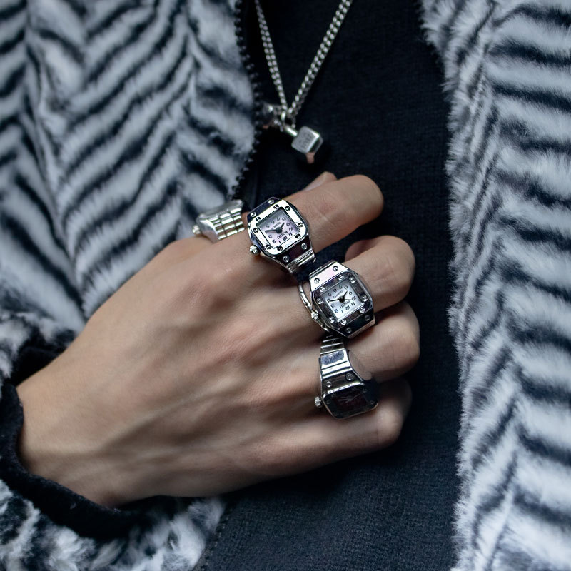 Vintage Jewelry Watches Women - Kiss Jewelry-anillos de reloj de dedo