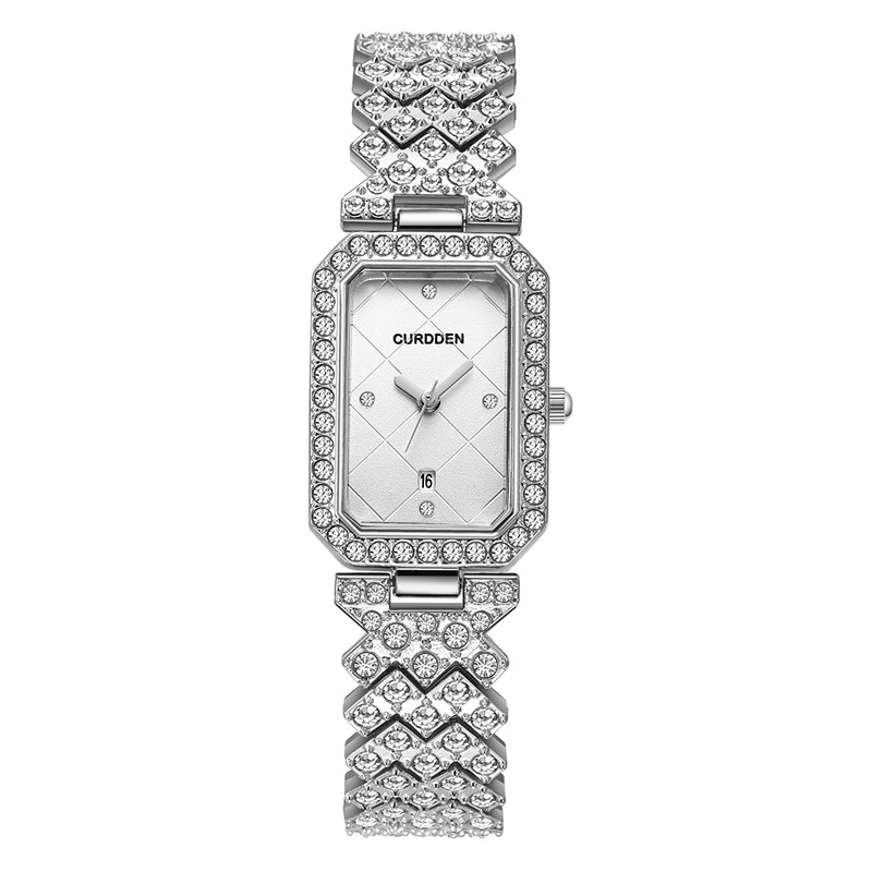 Jewelry Watches Silver - CURDDEN-relojes rectangulares para mujer, pulsera de