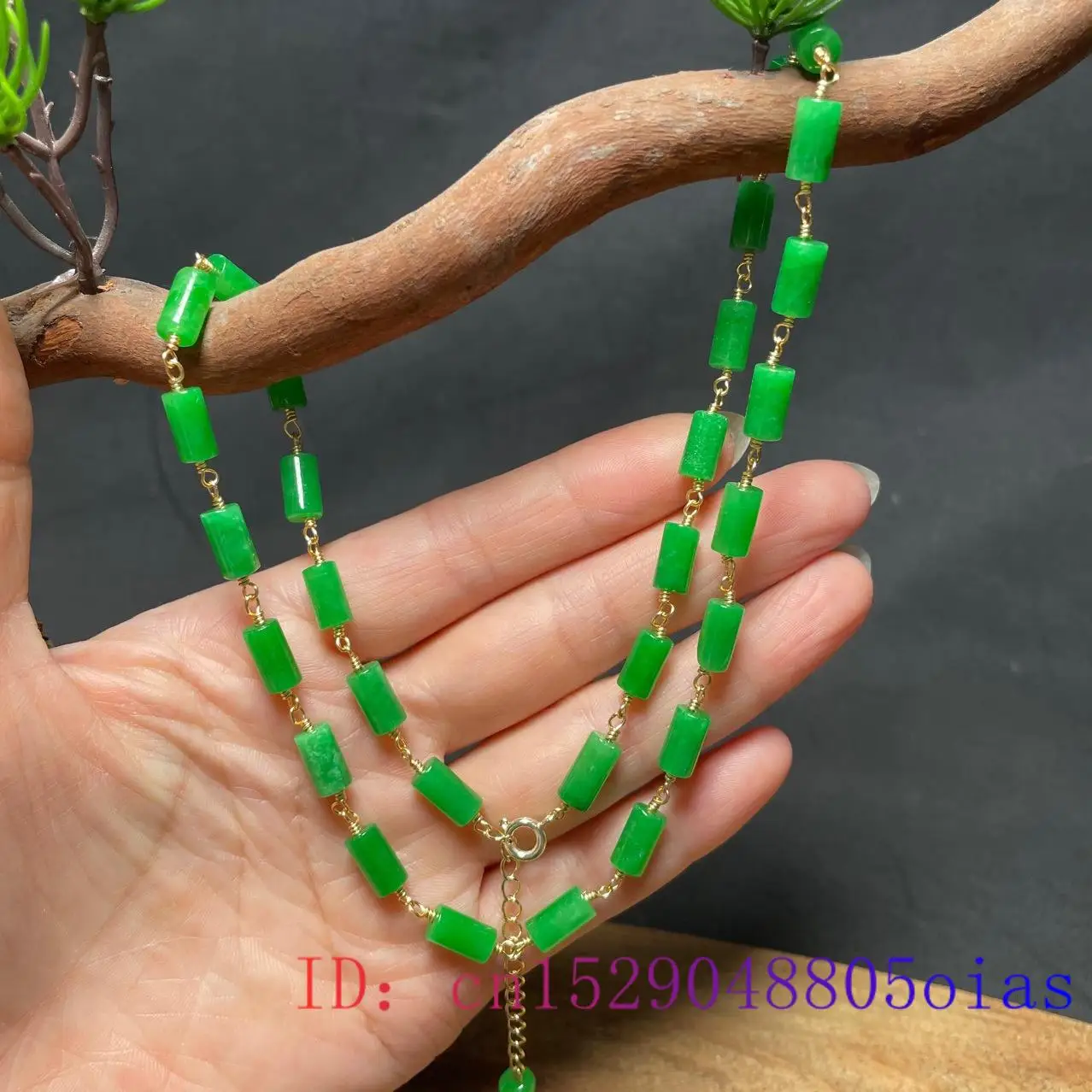 Collar de cuentas de Jade VERD - Jewelry & Watches Spółka Z Ograniczoną Odpowiedzialnością Sp Z Oo reseña y precio