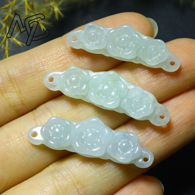 1 ud. Flor de Jadeíta Natural, - Jewelry & Watches Spółka Z Ograniczoną Odpowiedzialnością Sp Z Oo reseña y precio