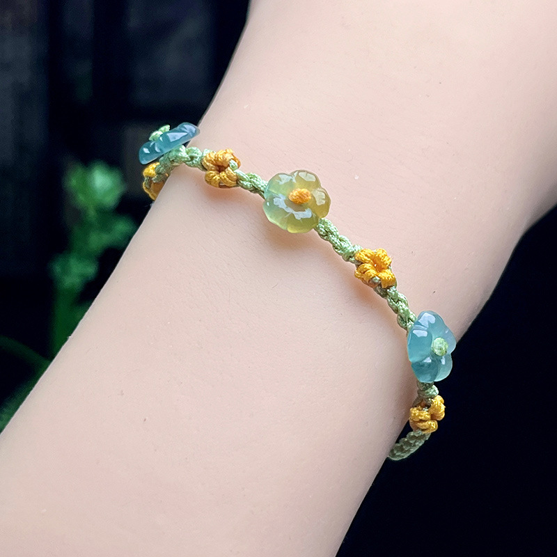 Pulsera de flores de jadeíta d - Jewelry & Watches Spółka Z Ograniczoną Odpowiedzialnością Sp Z Oo reseña y precio